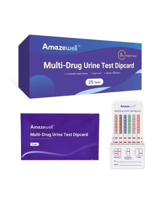 Amazewell 6-plate urine drug test cup instant multi-piece drug screening reagent urine card (AMP, COC, MOP, MTD, OXY, THC)