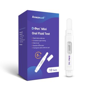 Amazewell High Sensitivity Home Test Kit for detecting THC in saliva at home (10 tests)
