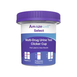 Amazewell 10-plate urine drug test cup instant multi-tablet drug screening kit (AMP, BUP, BZO, COC, MET, MDMA, MOP, MTD, OXY, THC) (25PCS)