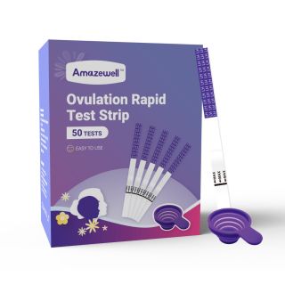 Ovulation Rapid Test Strips + Urine Cup, Female Health Test, Home Test, Easy to Use (50LH + 1 Urine Cup)